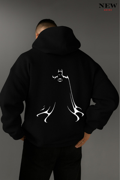 New Shine Batman Printed Hooded Sweatshirt