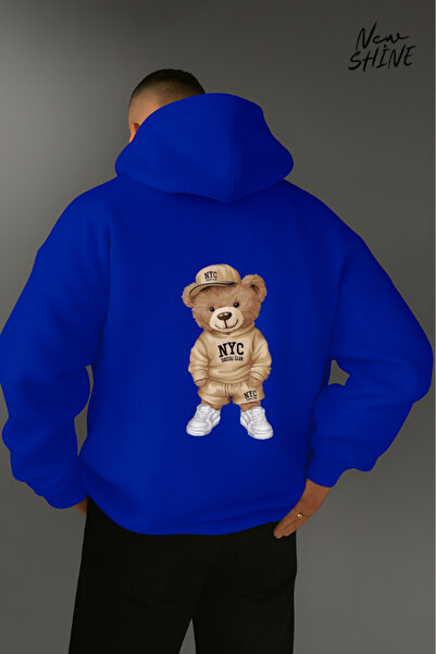 New Shine Hanorac cu glugă cu imprimeu Teddy Bear