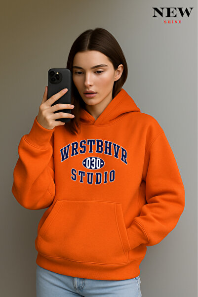 New Shine Wrstbhvr Studio Світшот з капюшоном з принтом
