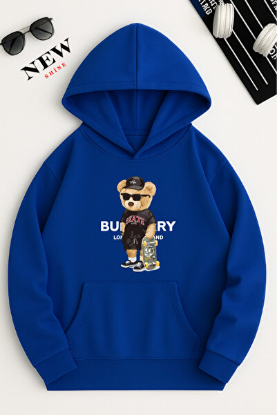 New Shine Hanorac cu glugă cu imprimeu Teddy Bear