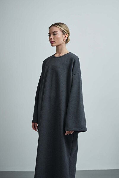 Molly Nelly Kadın Oversize Basic Penye Elbise
