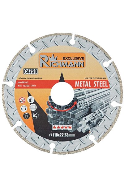 JollyMag Disk diamantat segmentat, metal, taiere uscata, 115x1,4 mm, Richmann...