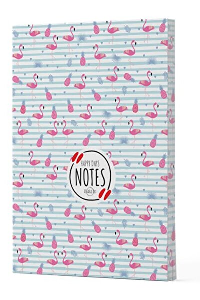 Optimum Kitap Flamingo 4 - Lined Notebook with Side Painting
