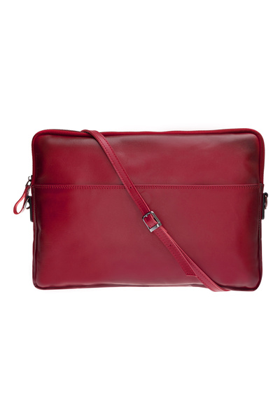 Lev Leather حقيبة جلد طبيعي للابتوب والتابلت والمستندات مقاس 14 و16 بوصة - يمكن كتابة الاسم عليها