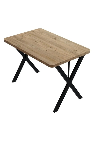 HNC HOME Metal Ayak Mutfak Masası X Ayaklı Masa 110x70 cm Yemek Masası Balkon Masası Metal Ayaklı Masa