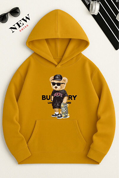 New Shine Hanorac cu glugă cu imprimeu Teddy Bear