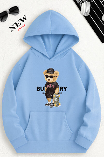 New Shine Hanorac cu glugă cu imprimeu Teddy Bear