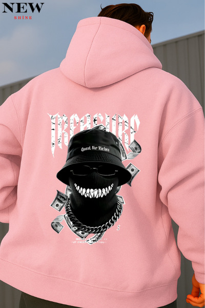 New Shine Φούτερ Treasure με τύπωμα με κουκούλα