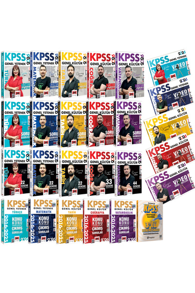 Yargı Yayınları 2026 KPSS Tüm Dersler MEGA Set(Konu Anlatım-Soru Bankası-Vide...