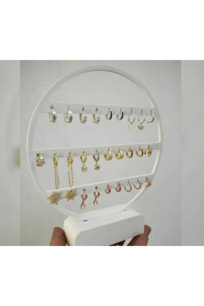 Qukis Store منظم المجوهرات والإكسسوارات الدائري العمودي من متجر كوكي، قطعة وا...