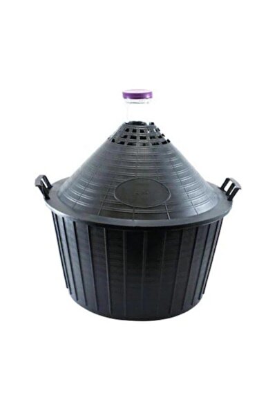 JollyMag Large demijohn, 34 liters glass, plastic basket