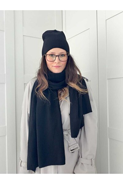 CHARMLUCKY SET Eșarfă-Beretă cu textura moale