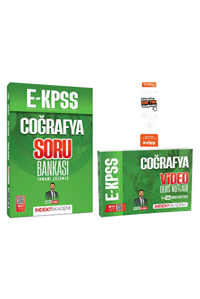 İndeks Akademi 2026 EKPSS Coğrafya Soru Bankası + Video Ders Notları 2 Kitap ...