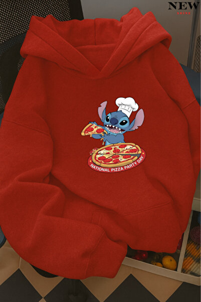 New Shine Світшот з капюшоном і принтом Stitch