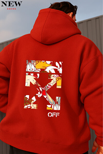 New Shine Desen animat personaj cu imprimeu cu glugă Swea tricou