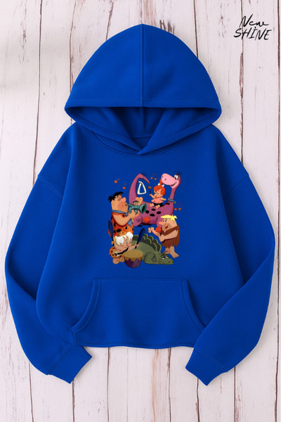 New Shine Desen animat personaj cu imprimeu cu glugă Swea tricou