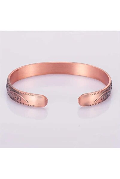 beyna aksesuar Copper Flower Pattern Bracelet and Ring Set