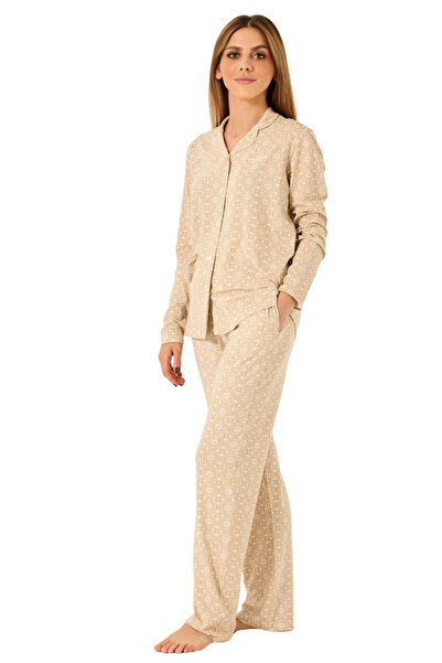 Pierre Cardin Women's Buttoned Closure Shirt Collar 2-Piece Pajama Set Vr.11.P89.C86.Y01