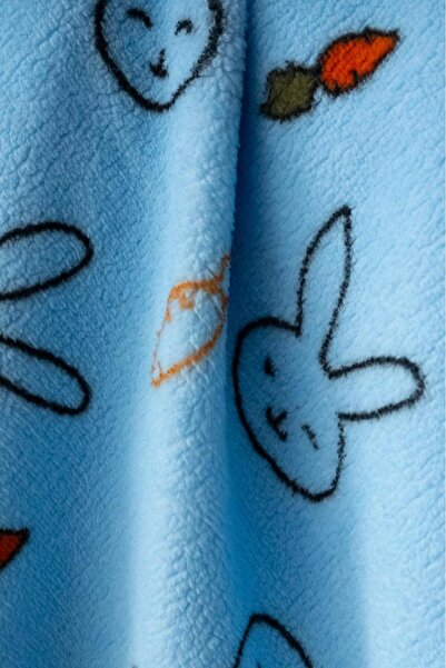Bebitof Cute Rabbit Patterned Plush Blanket Bbtf.Mv.95077