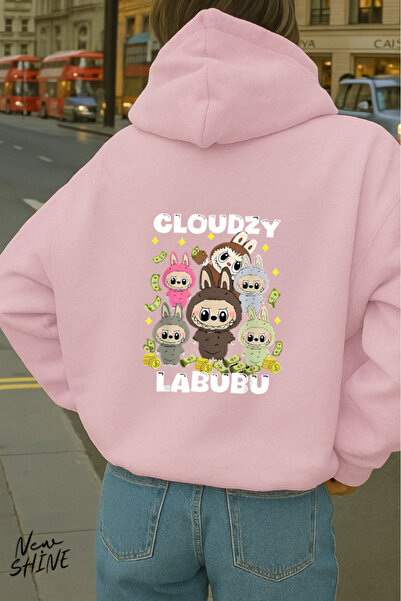 New Shine سويت شيرت بقلنسوة مطبوعة من لابوبو