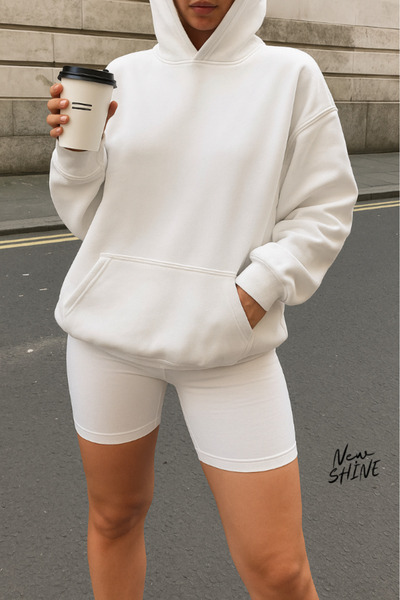 New Shine سويت شيرت بقلنسوة للجنسين