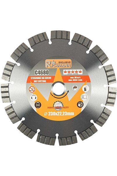 JollyMag Disk diamantat segmentat, beton, taiere uscata, 230 mm/22,23 mm, Ric...