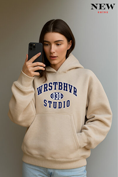 New Shine Wrstbhvr Studio Світшот з капюшоном з принтом