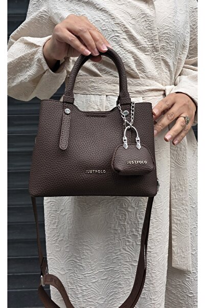 Just Polo Justpolo Original Women's Soft Leather 3 Compartment Hand and Shoulder Bag