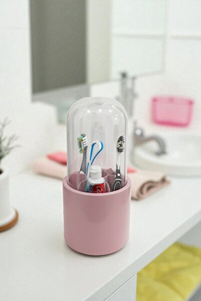 safestore Makeup Brush and Cosmetic Organizer Hygienic Organizer with Transparent Lid