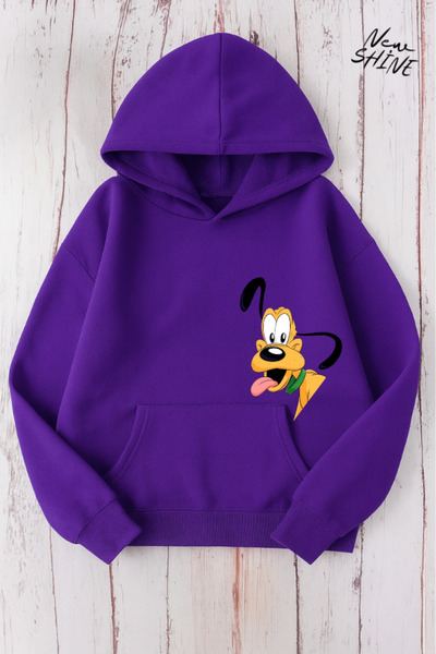 New Shine Câine cu imprimeu cu glugă Swea tricou