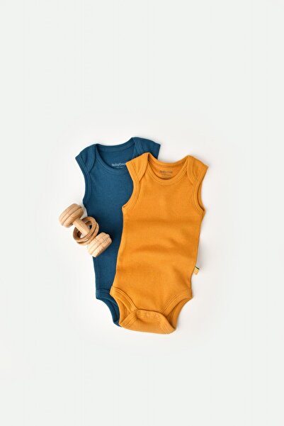 JollyMag Set of 2 unisex baby sleeveless bodysuits made of cotton and modal -...
