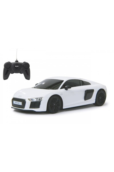 JollyMag REMOTE CONTROL CAR AUDI R8 WHITE 1 TO 24 SCALE