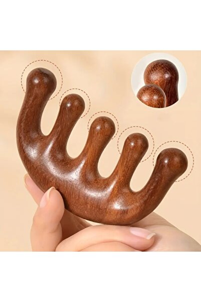 Sorendy Scalp Comb Massage Tool Wooden Comb Meridian Gua Sha Massage Apparatus Wide Tooth Comb At-113