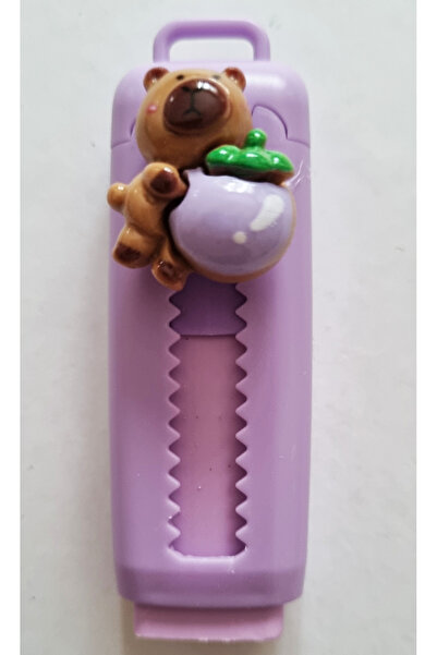 Modellino Farklı Renk/Figür Seçenekli Capy Bara Sürgülü Silgi - Lila 1 Adet