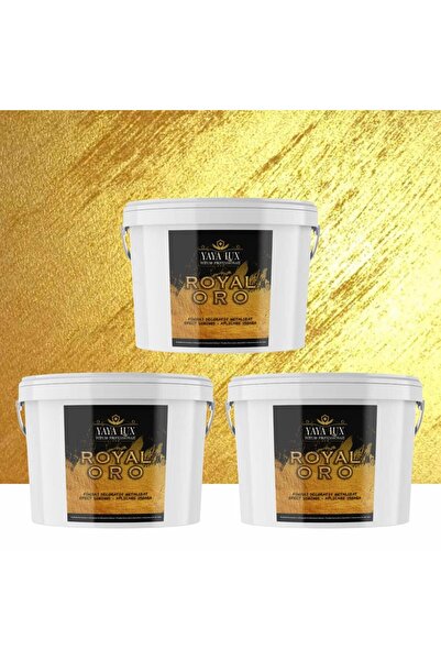 YaYa Color Pachet 6 Litri, Vopsea Decorativa de Lux, Royal Oro Auriu, 2 X 2 L...