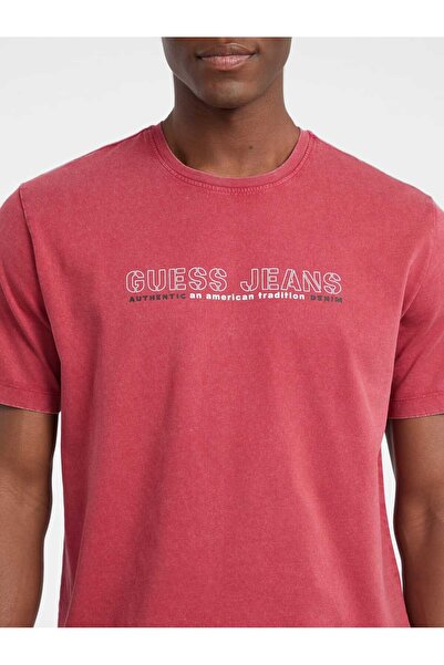 Guess T-Shirt with Logo Pattern on the Front