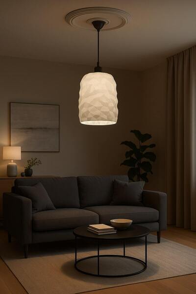 Elarisse Co Wave Mermer Görünümlü Avize