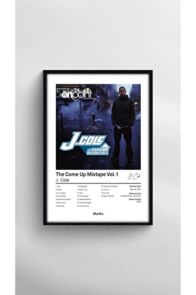 Thetic J. Cole - The Come Up Mixtape Vol. 1 Colecție de albume Poster PREMIUM Spotify!
