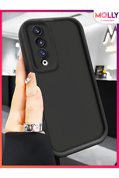 Molly HONOR 90 İçin Siyah Kenarları Kalın Pan Silikon Kılıf