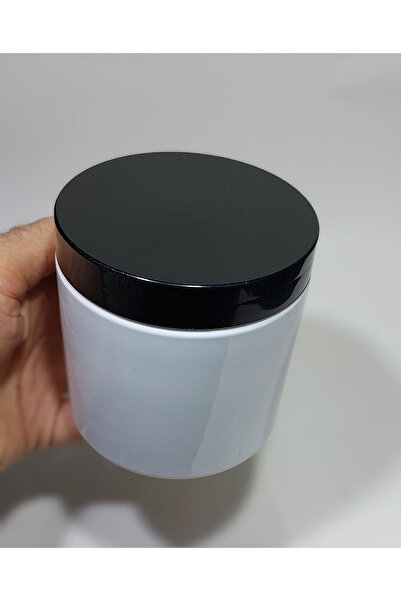 Durucam 5 bucăți din plastic pentru vată de urechi, borcan de bumbac pentru machiaj, organizator de baie, 500 ml cu dop