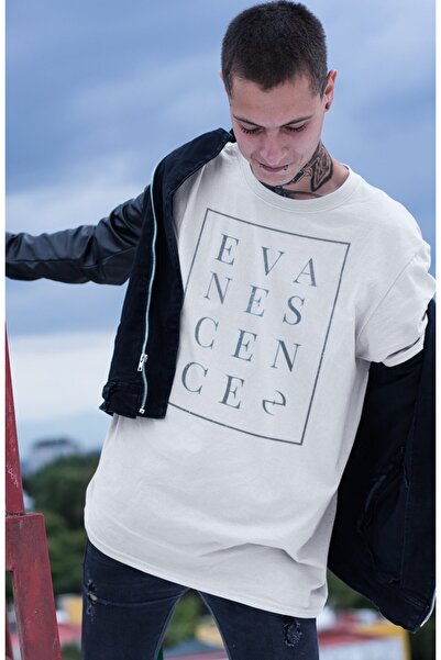 Fuddy Moda تي شيرت مطبوع عليه عبارة Evanescence للجنسين، تي شيرت كبير الحجم ذو طابع موسيقى الروك برقبة دائرية