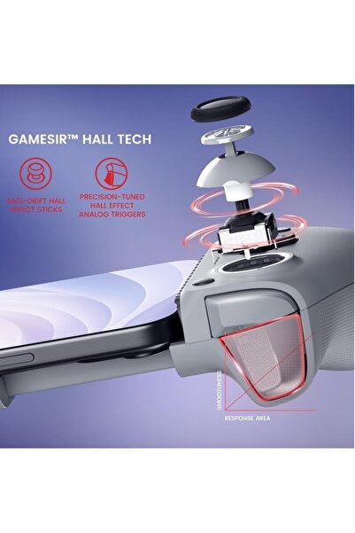 GameSir Instant Android and iPhone 15 (Type-C) controller. Hall sticks and triggers, with a 3.5mm audio jack.