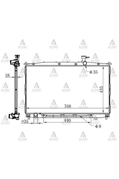 MAHER BZT HYUNDAI SANTAFE DİZEL 2006=; SU RADYATÖRÜ 26MM A-T BRAZING 25310-2B100