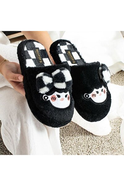 mustey Papuci de casă pentru femei de iarnă, fără zgomot, textura moale ultra...