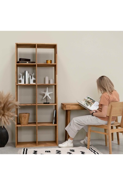 Creawood Regal Masif Ahşap Kitaplık