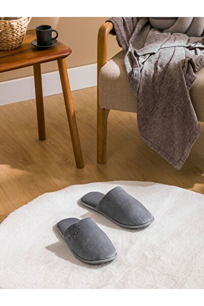 LC Waikiki Papuci de casă pentru bărbați de pluș LCW HOME