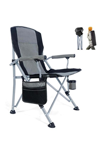 genric ALOMAIRI Folding Camping Chair with Cup Holder – Portable Heavy Duty Outdoor Chair with Adjustable