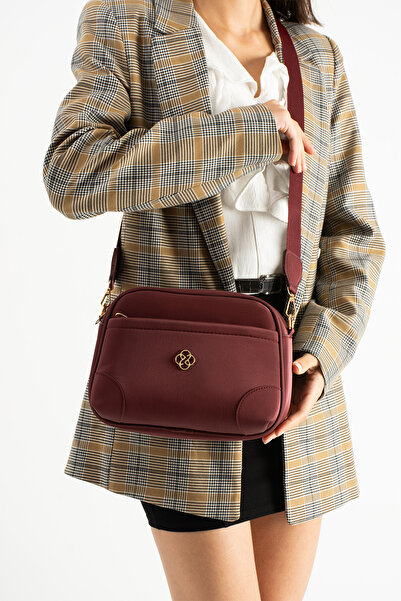 SHAKURA Kadın Bordo Ayarlanabilir El ve Omuz Çantası