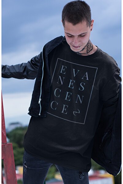 Fuddy Moda تي شيرت مطبوع عليه عبارة Evanescence للجنسين، تي شيرت كبير الحجم ذو طابع موسيقى الروك برقبة دائرية