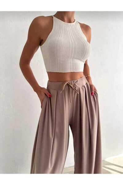 MODA MODAL KUMAŞ YUMUŞAK DOKU ŞALVAR PANTOLON
